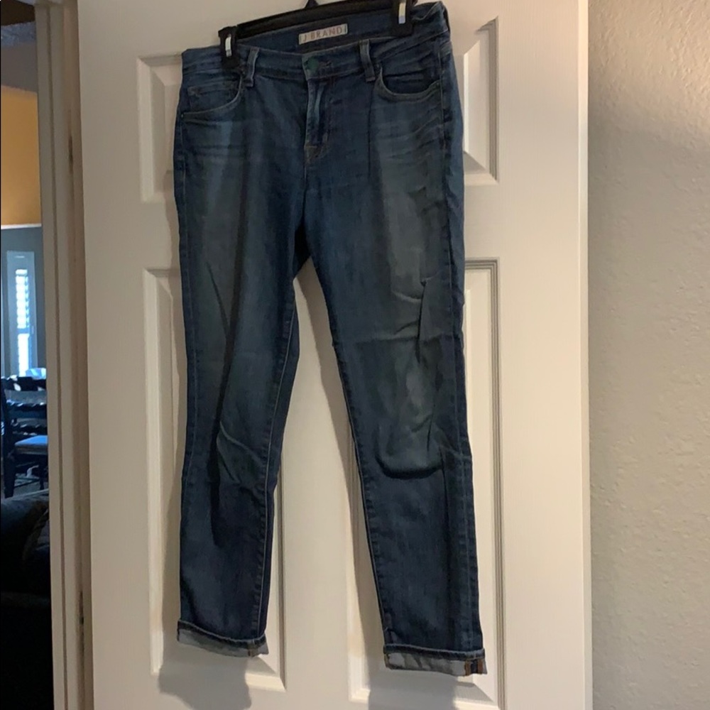 JBrand stretchy cropped straight leg, sz 28